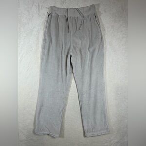 Womens Adidas Size Small Heavy Velvet Soft Plush Light Gray Sturdy Joggers Comfy